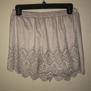 Eyelet high waisted shorts